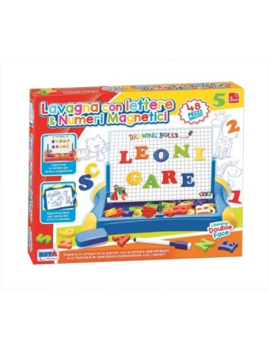 a7aaade2a7ee3b3c283dd1f7317317a7 RSToys Lavagna da appoggio con Lettere e Numeri Magnetici - immagine 1
