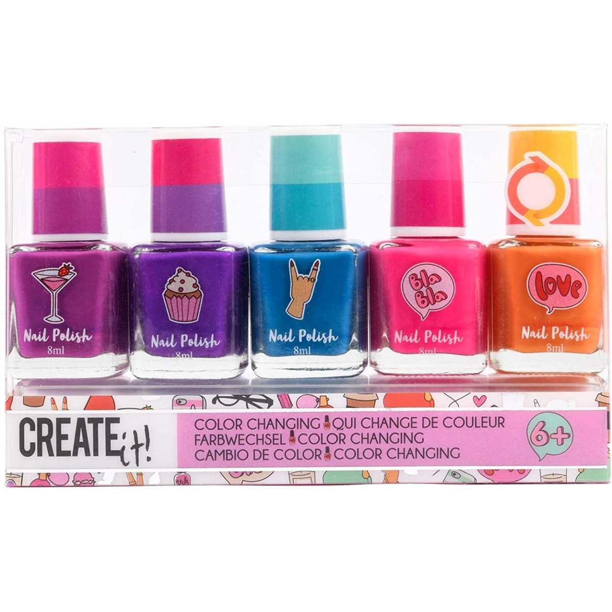 a8c5fb6f5d5a5d90e036522cb8fcf813 Create It Smalti Set 5 pz. Cambia Colore - immagine 1
