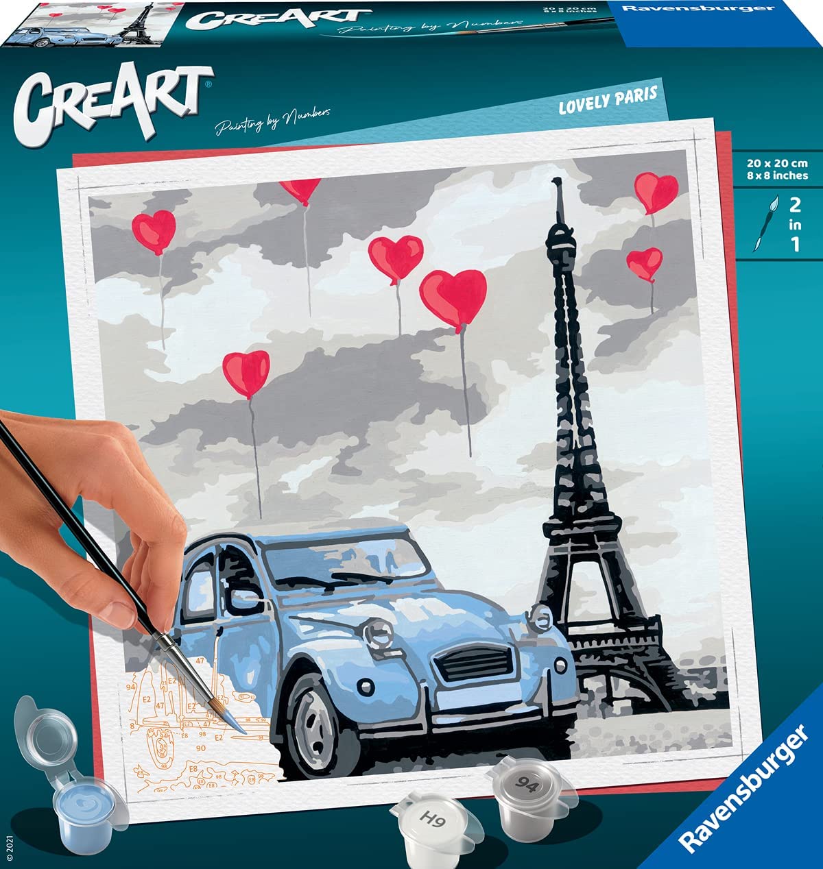 a9aff19f821c2fe4424f2ce5bcb42e03 Ravensburger Creart Serie Trend Quadrati - Lovely Paris - immagine 1