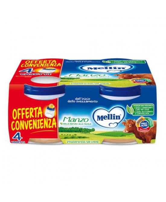 aa1c11c525dced16357cc4f278600c83 Mellin Omogeneizzato Manzo Gr.80x4 - immagine 1