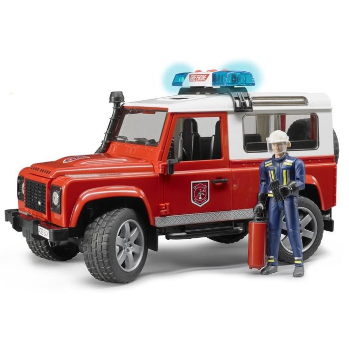 ae4e7a5e976c4f391058a24c3ec9042e Land Rover Defender Station Wagon Pompieri, luci e suono e pompiere - immagine 1