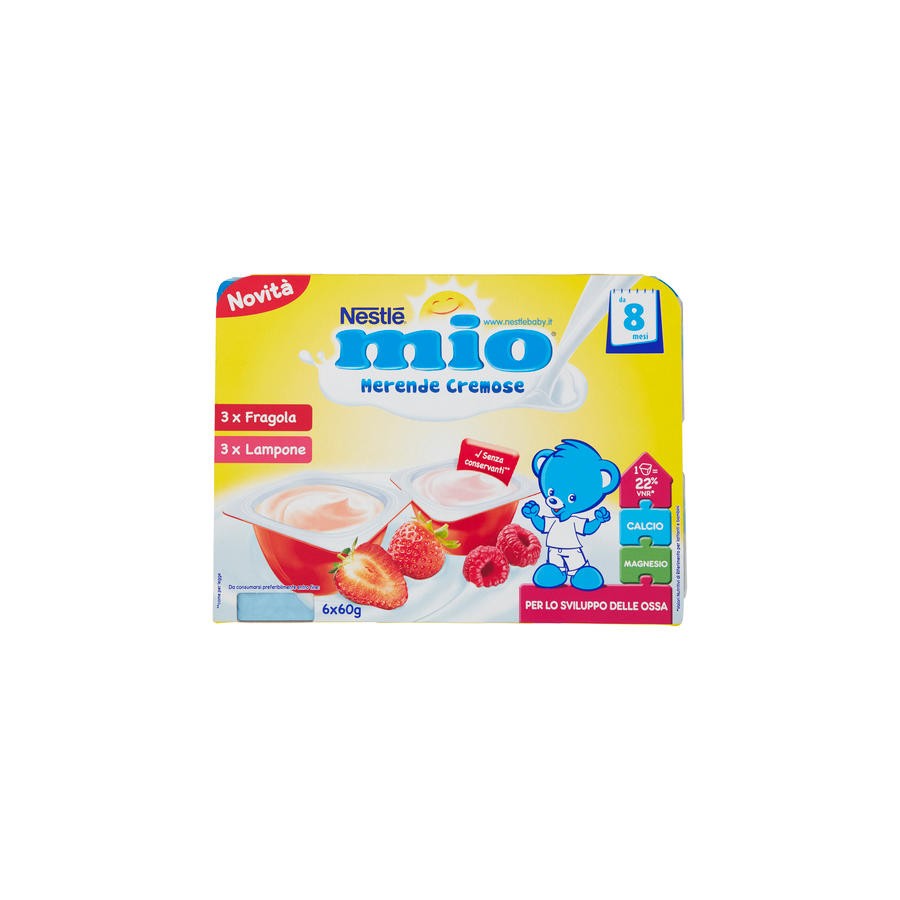 aff9e8371f732c38dc980faa972fd549 Mio Merenda Cremosa gr.60x6 - Fragola e Lampone - immagine 1