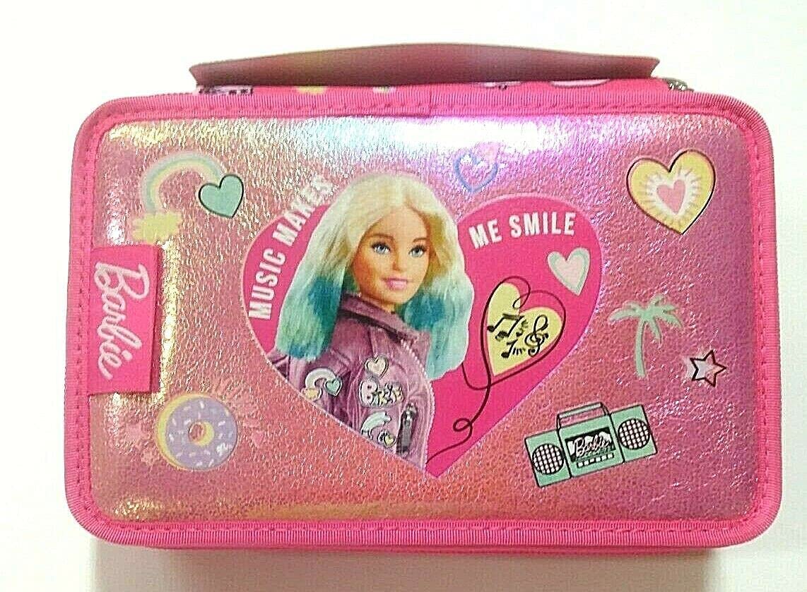 b02103f773e308ec2781adcaa914cc3a ASTUCCIO 3 ZIP BARBIE POWER PASTEL - immagine 1