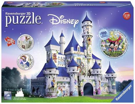 b164fd8ed8d938553c08d530c053abb5 Ravensburger Puzzle 3d - Castello Disney - immagine 1