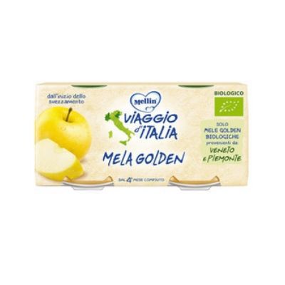b414db7ecc9b7b5f197e33e508c19745 Viaggio D'Italia Omogeneizzato Bio gr.100x2 Mela Golden - immagine 1