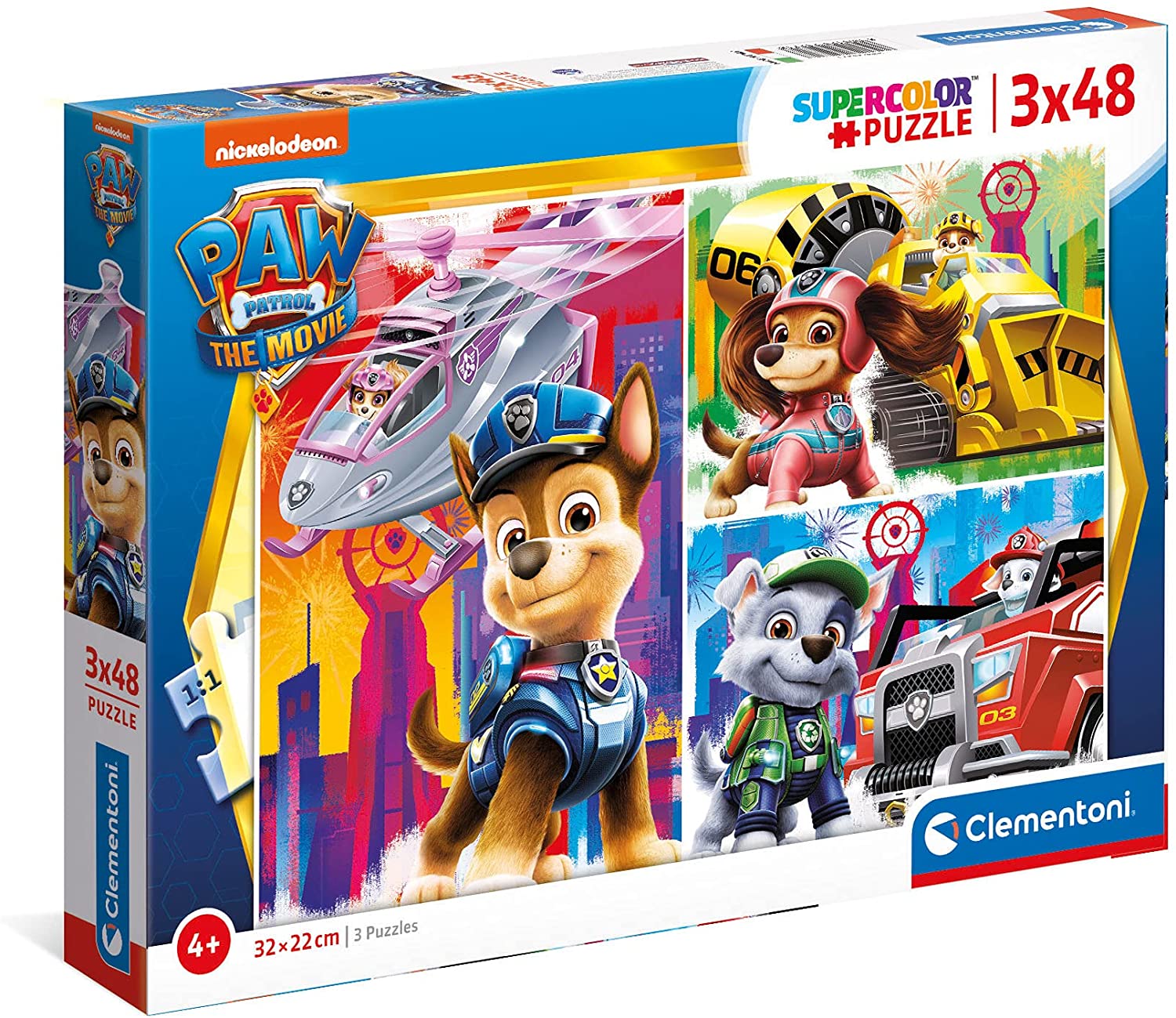 b4545523643c1e09aaa6f4388cb8e692 Clementoni Puzzle 3x48 Pz. Paw Patrol The Movie - immagine 1