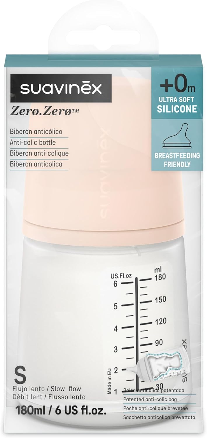 b694c7716c87081293d731aab87934ca Suavinex Zero Zero BIBERON ANTICOLICA 180ml - tett. S flusso lento - immagine 1
