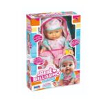 Rstoys Bambola Bebè Bellissmo con Sacca e Biberon