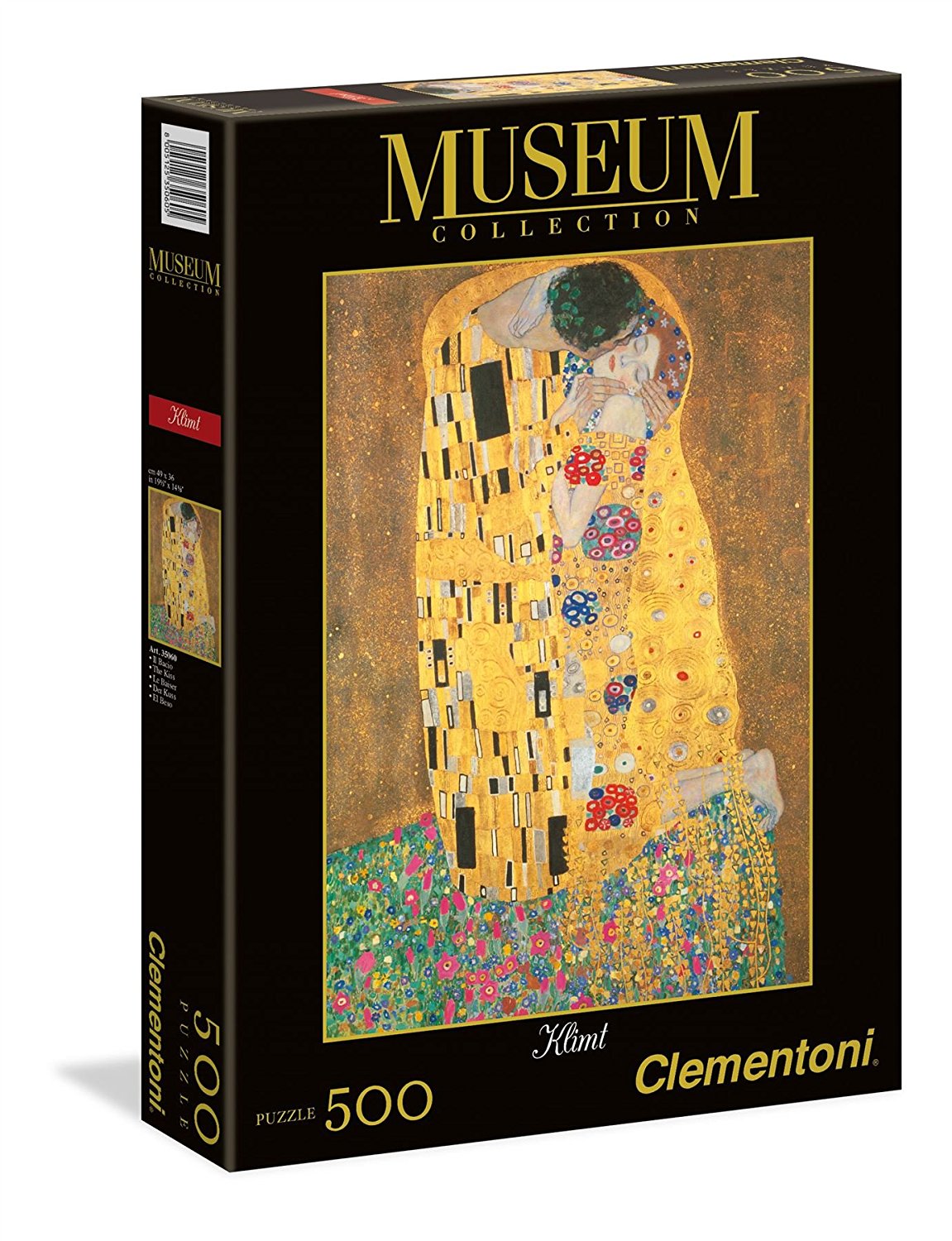 b85f6f487531141339af887cfcac1c00 Clementoni Puzzle 500 Pz. Museum Il Bacio New - immagine 1