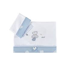 b8710daabdc4c3af20d57cb30e7c899f Picci Lenzuola Culla 3 Pz Ric. Ameliè Cielo - immagine 1