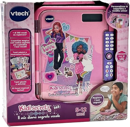 b91ecf4c15ab0fa734c49acb1163734c Vtech Kidisecrets 365 Diario Segreto Vocale - immagine 1