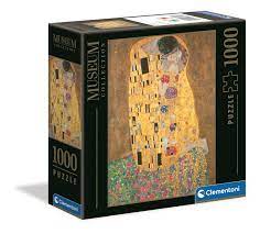 ba4943f9d871a87bb3e2b7ae26bd332f Clementoni Puzzle 1000 Pz. Museum Square Box Il Bacio - immagine 1