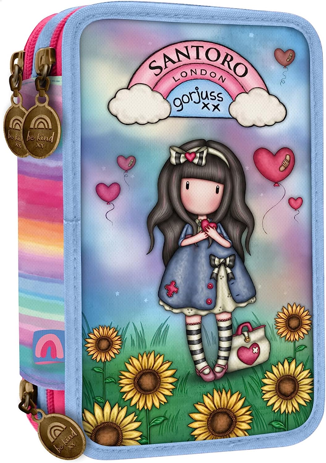baae2f18707ca9539ed423d1ec048113 Gorjuss - Astuccio 3 Zip Be Kind to Yourself - immagine 1
