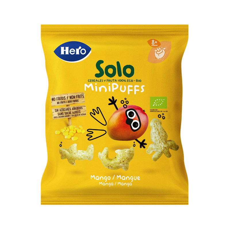 bad03c16de09842d91c0e262c448e150 Hero Solo Snack Mini Puff Mango gr.18 - immagine 1
