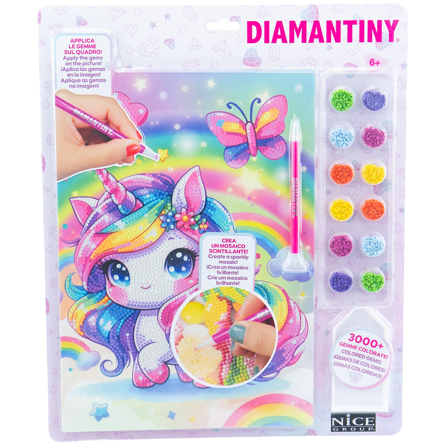 bb3cc7455cf6fec8cabaff49daa081f5 Diamantiny Kawaii Unicorn Blister 5 - immagine 1