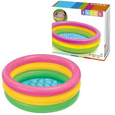 bffb38affd37576491adc44840e26efd Intex Piscina Baby 3 Anelli Tonda Multicolor - immagine 1