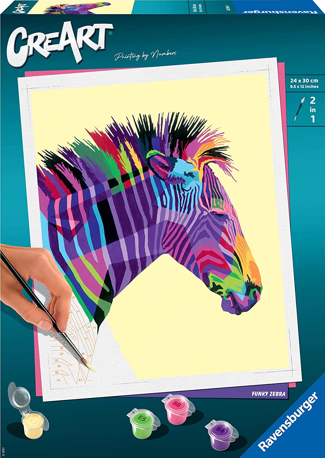 c01122af7f467489a4f5a811cfd6f00f Ravensburger Creart Zebra Funky - immagine 1
