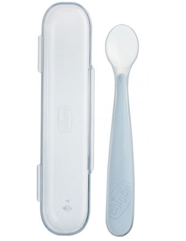 c0befbf0975c8c96c07b1a017c5c4fb2 CHICCO CUCCHIAIO MORBIDO SILICONE 6M+ GRIGIO - immagine 1