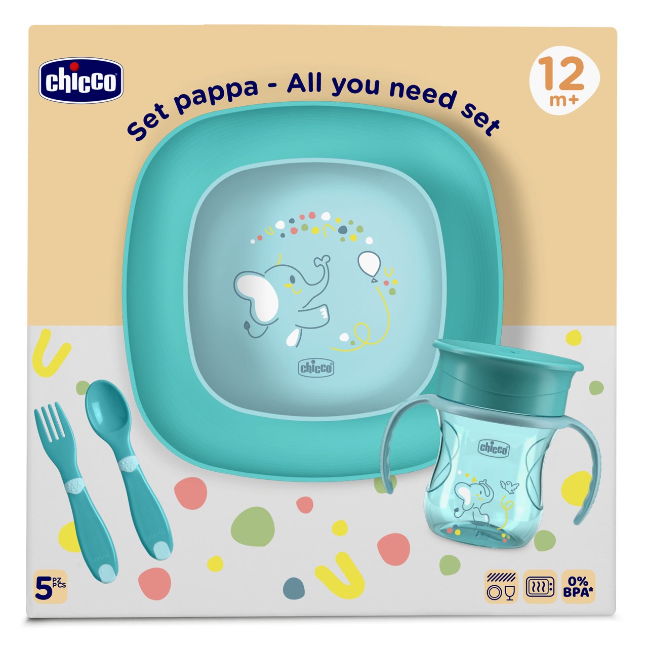 c0e17ee7fde1230299491f9b77ac13d2 CHICCO SET PAPPA 12M+ AZZURRO - immagine 1