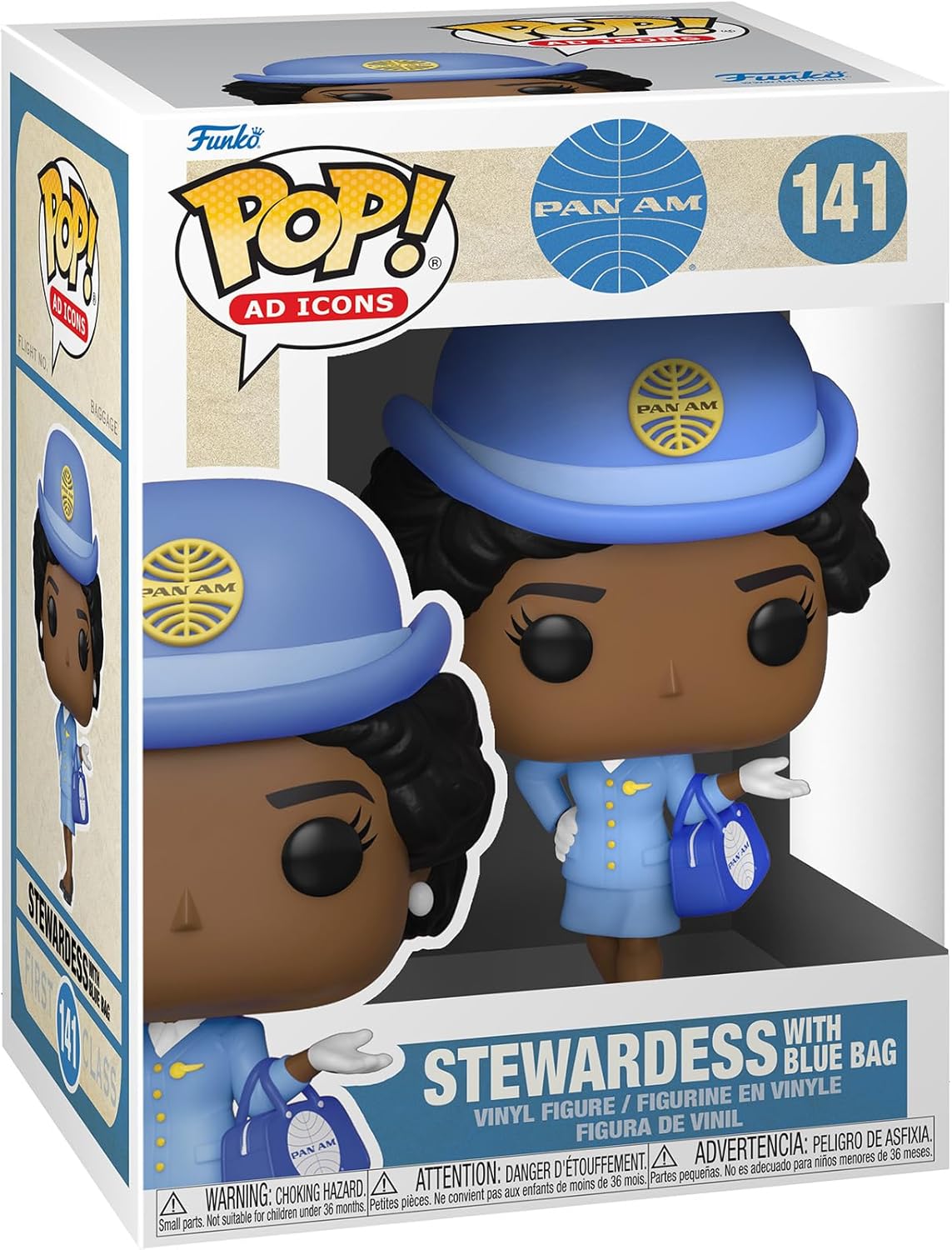 c83edea975bf9070a01beb5cfd79a02f FUNKO POP PAN AM - STEWARDESS WITH BLUE BAG - immagine 1