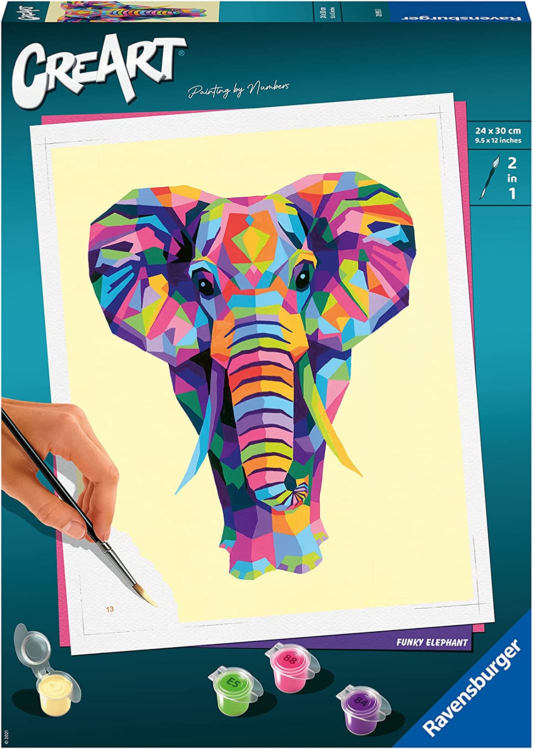 c886a58bda1f587fcd3d7df57d85b508 Ravensburger Creart Elefante Funky - immagine 1