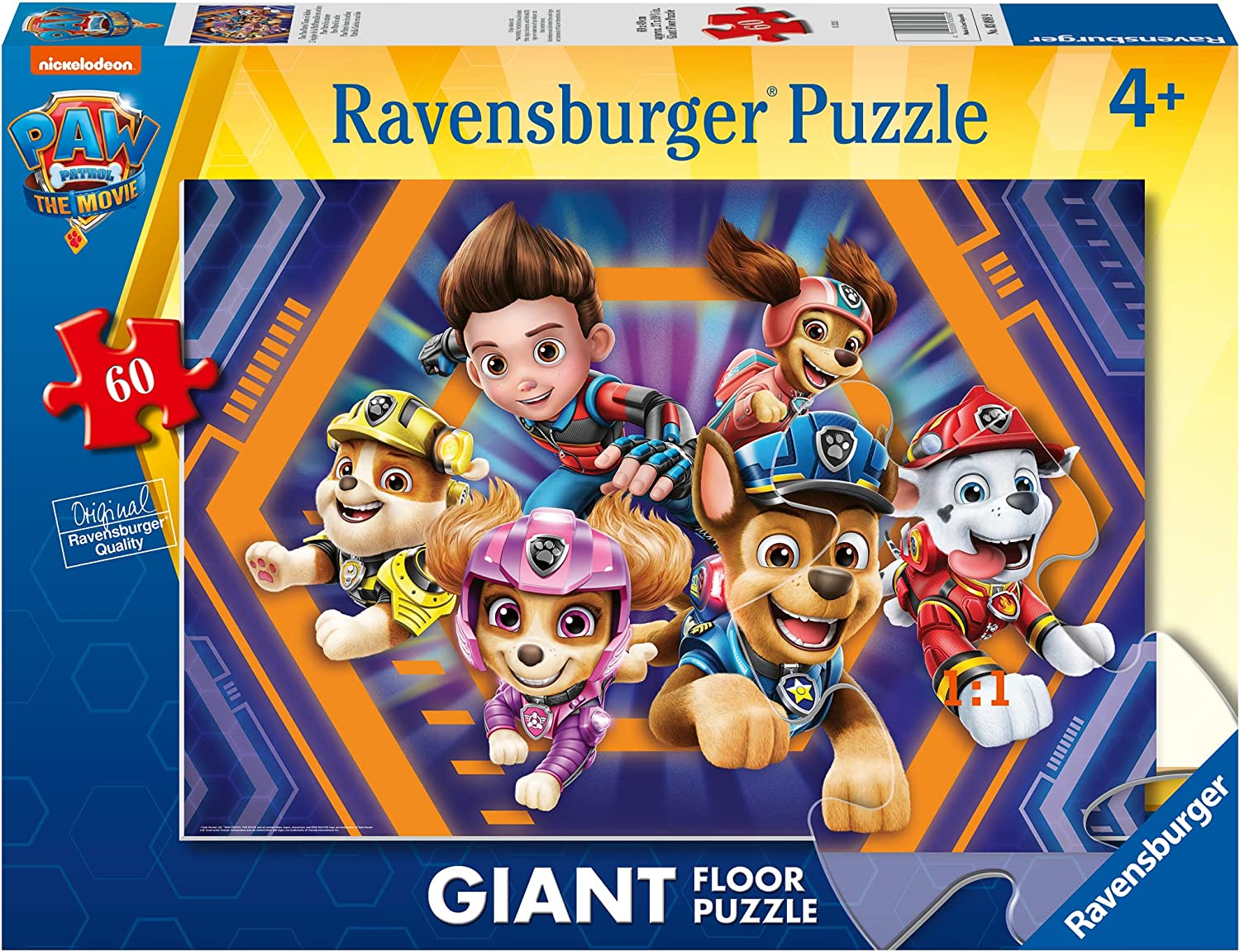 caed0144ecd63b7c0eea87d61865fe37 Ravensburger Puzzle 60 pz. Maxi Paw Patrol Movie - immagine 1