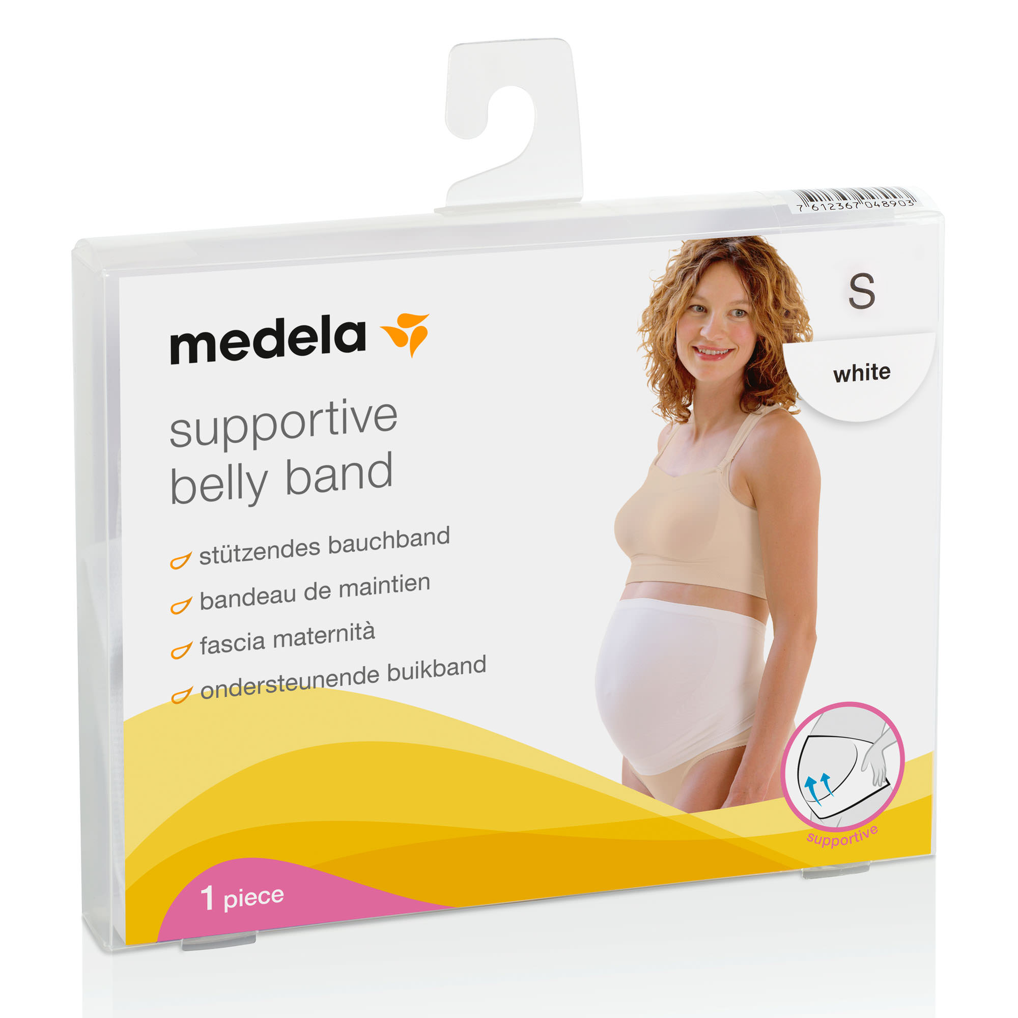 cb9b9ea266b9ba4a440c5d65e895b0ad Medela Fascia Maternità mis S Bianca - immagine 1