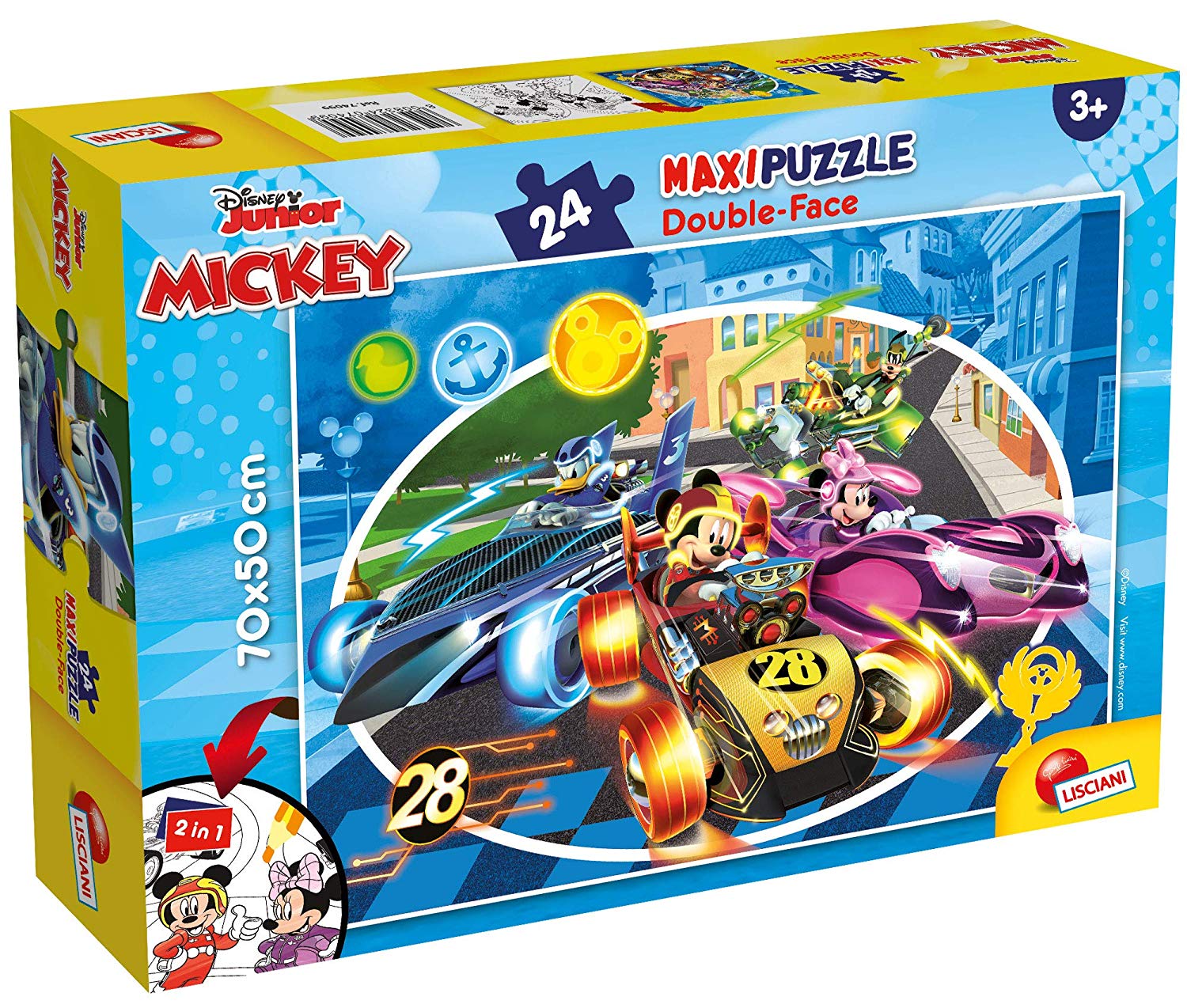 ce45d438916bf7c4ef6818b65b0fe695 Puzzle Lisciani Double Face MAXI 24 pz Mickey - immagine 1