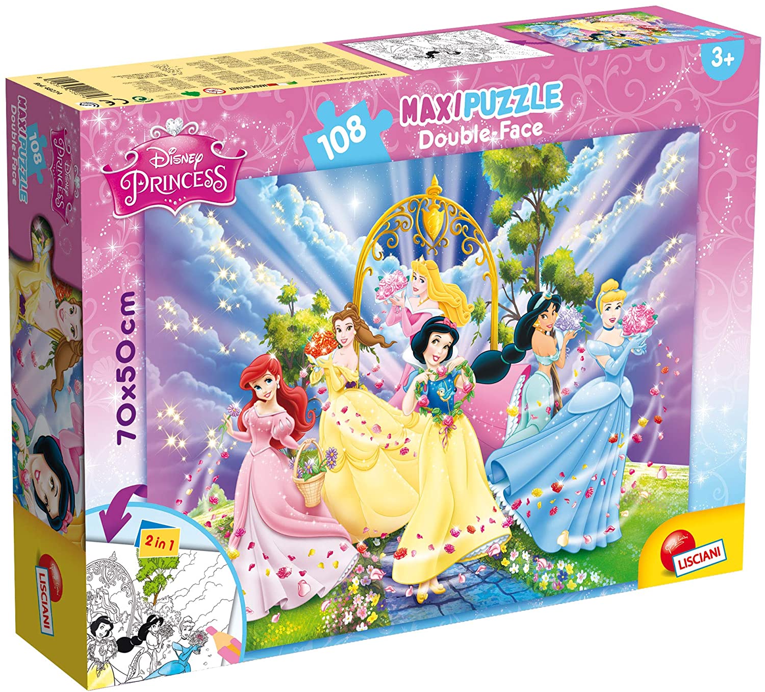 ce58e8275d6cbf6258013f633305728b Puzzle Lisciani Double Face MAXI 108 pz Princess Best Friends - immagine 1