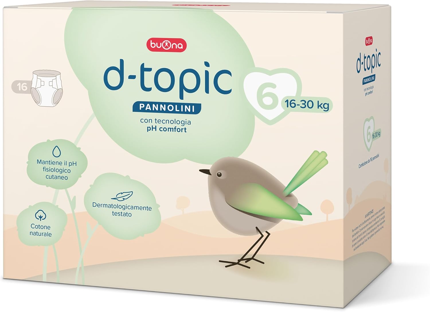 cec9d76cd401fc2cbcf8c45e895adcd7 D-Topic Pannolino Taglia 6 16-30 Kg pz.16 - immagine 1