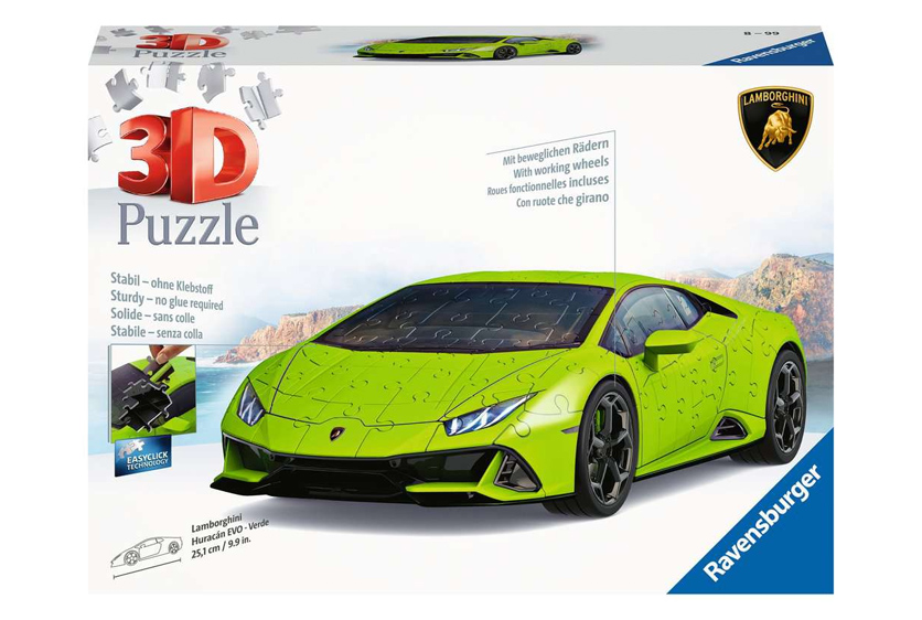 d19718e88ba67d67ae41becb4851a94b Ravensburger Puzzle 3d - Lamborghini Huracan Evo Verde - immagine 1
