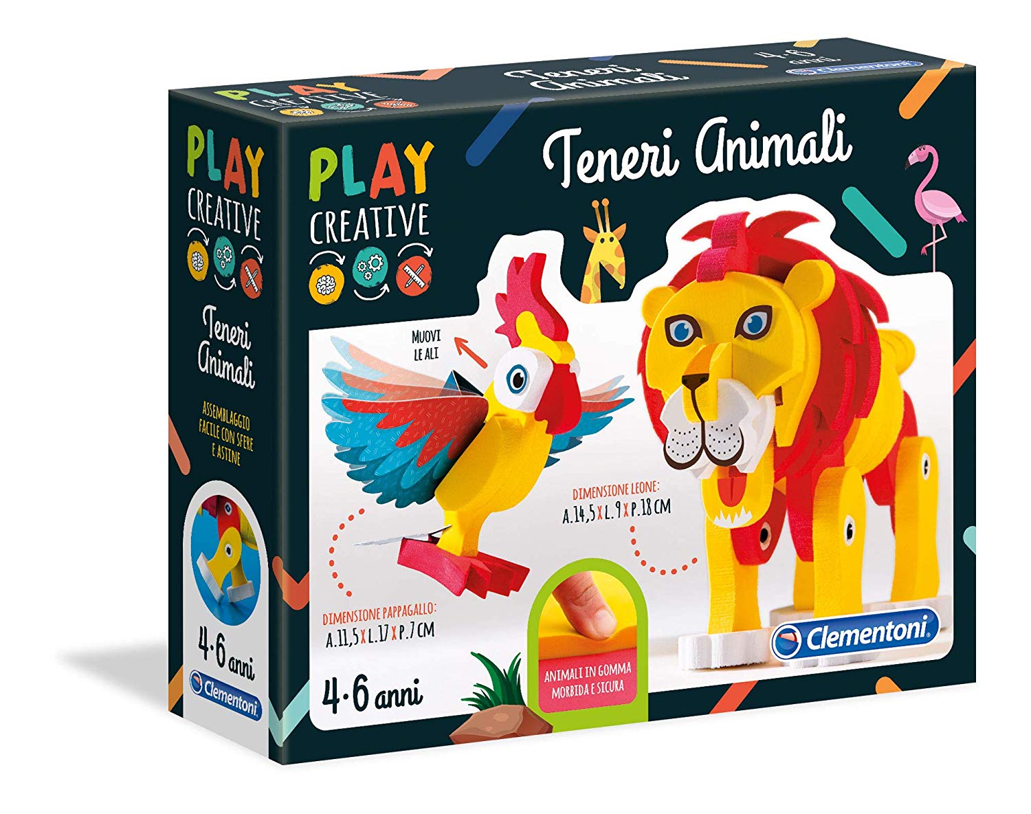 d2d4b19e621e73c0af6c6feace57367b Clementoni Play Creative - Gli Animali della Savana - immagine 1