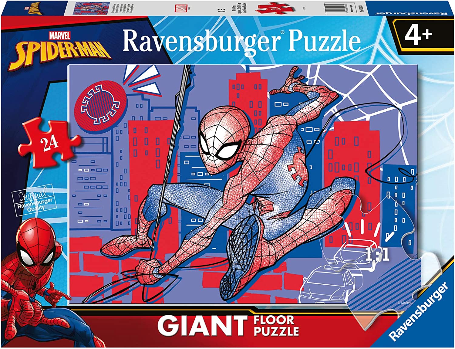 d4a05c9d5fe080069b4d63d402738a94 Ravensburger Puzzle 24 pz. Maxi Spiderman - immagine 1