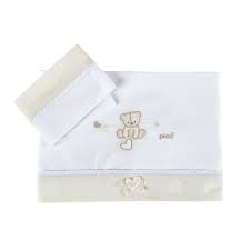 d5391c0336f41be81e1e17eded8a5ce4 Picci Lenzuola Culla 3 Pz Ric. Ameliè Panna - immagine 1