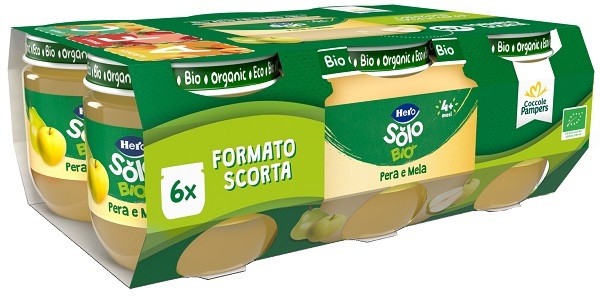 d5c9b0de3eb6bb7032d34d2b2b5cf5ba Hero Omogeneizzato Bio Pera/Mela Gr.120x6 - immagine 1