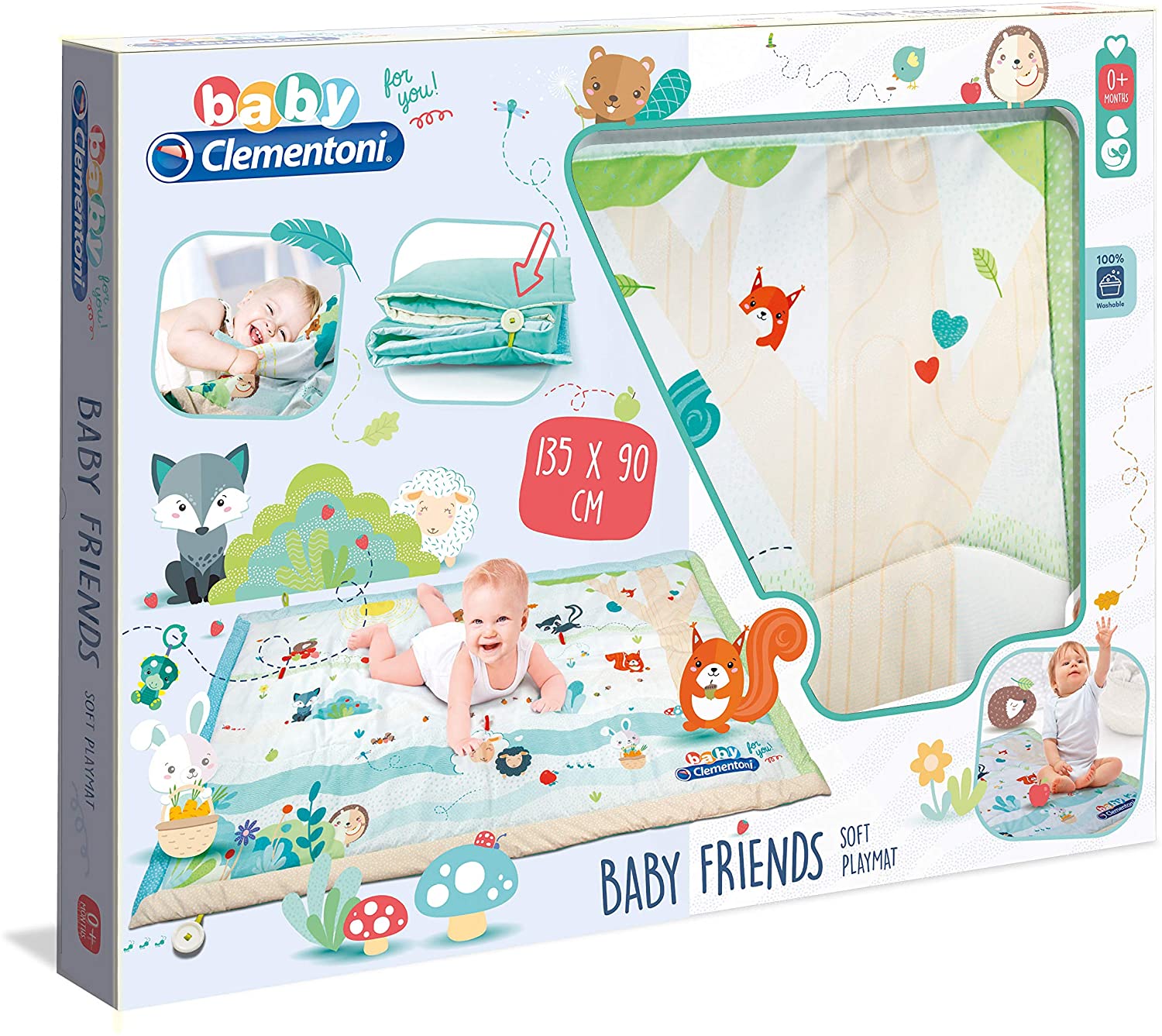 d62172b7f85f816b841eafafd4a67b06 Clementoni Baby Friends Soft Play Mat- Tappeto Morbido - immagine 1
