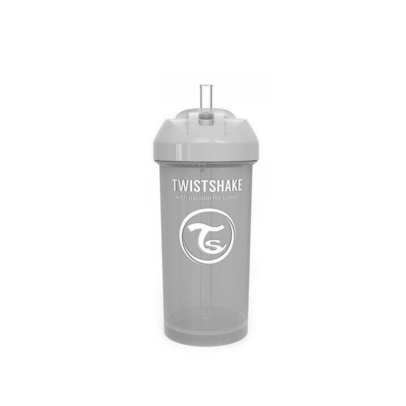 d8058d9fb745456cbfd2527825687d47 Twistshake Straw Cup 360ml 6+m Pastel Pastel Grey - immagine 1