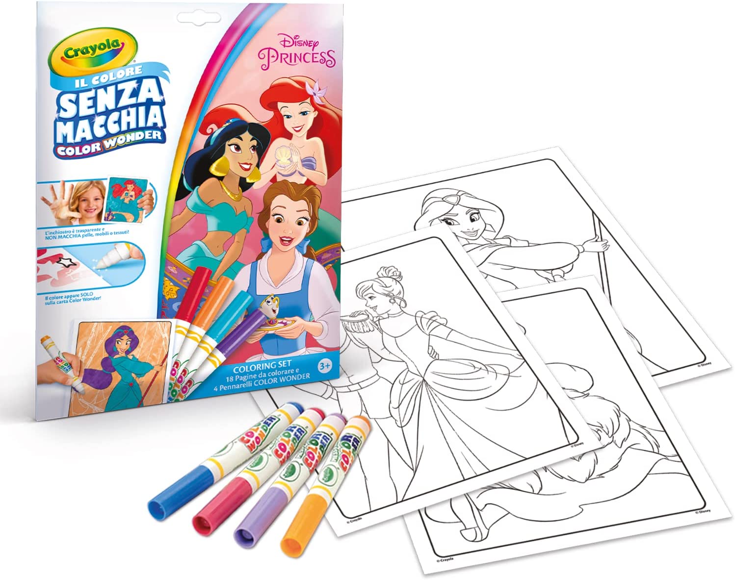 d88dc10a5c2ce359644d4cbaf7e7668a Crayola Set Color Wonder Disney Princess - immagine 1