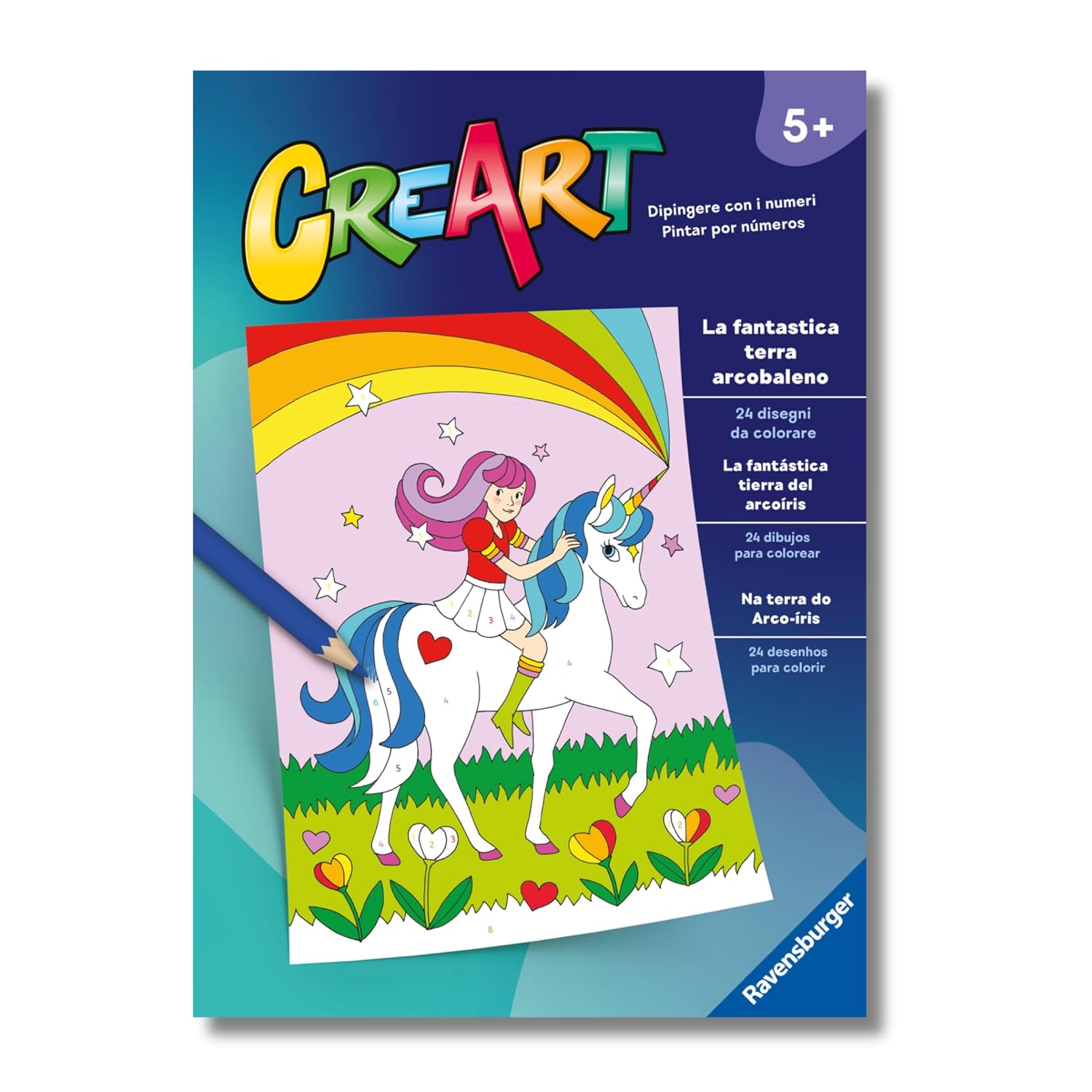 d9867e8415bc5e43b8dbde7290113f2b Creart Album da Colorare 5+ - La fantastica terra arcobaleno - immagine 1