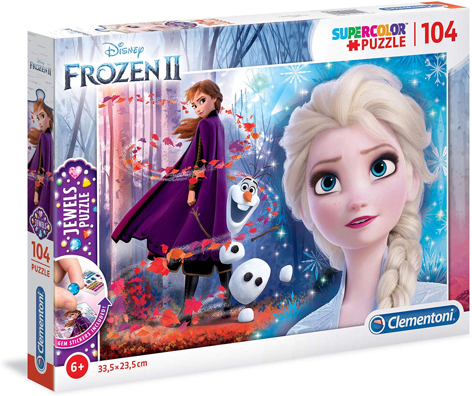 da264de1667df1e05b9206b498832f59 Clementoni Puzzle 104 Pz. Jewels Frozen 2 - immagine 1