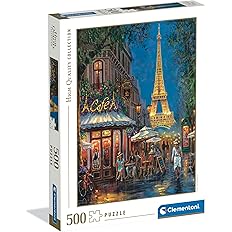 da48e20273a23dcd4c01f93f06b65b0f Clementoni Puzzle 500 Pz. Sera al Eiffel Cafè - immagine 1