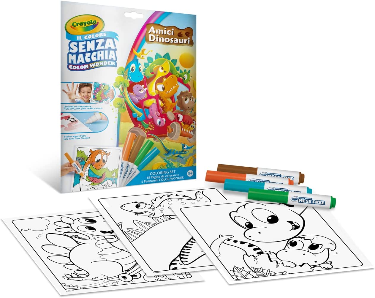 dac864d206ac43d2ac020341ff26df33 Crayola Set Color Wonder Amici Dinosauri - immagine 1