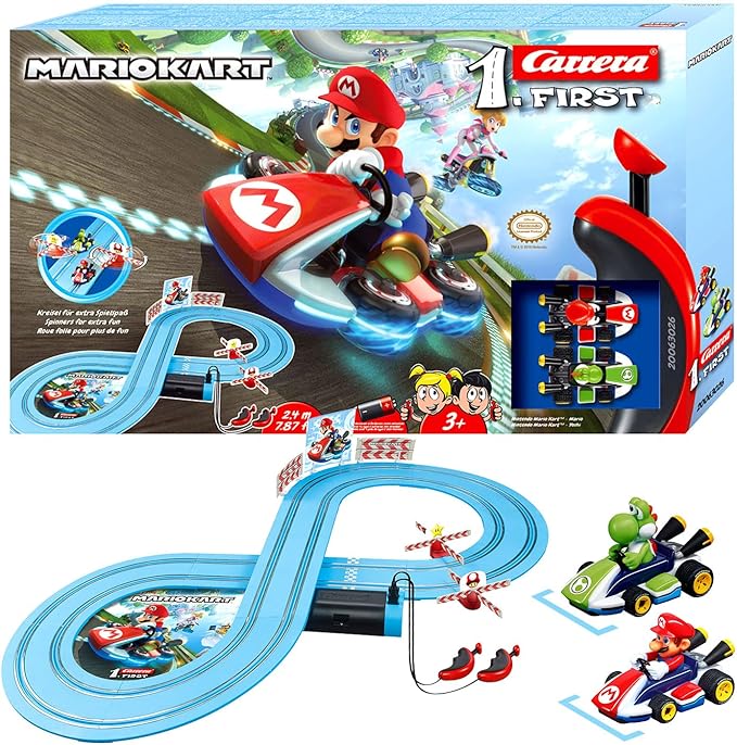 db7f03cd3bb10aec2e0d2d415bdc1dcc Carrera Pista Nintendo Mario Kart 2,4 m My First - immagine 1