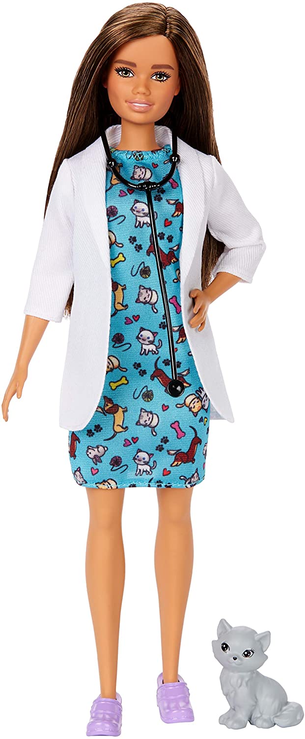 dc61560fcdcf79700c6766f3c929843c Barbie in Carriera - Veterinaria con Gattino e Accessori - immagine 1