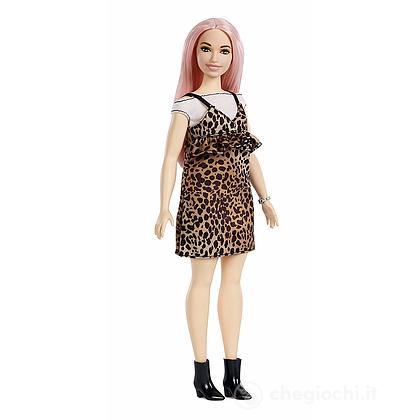 dc83bc9c5bf7ad870ac7cccc63f87a5e Barbie Fashionistas con Vestito Animalier Maculato - immagine 1