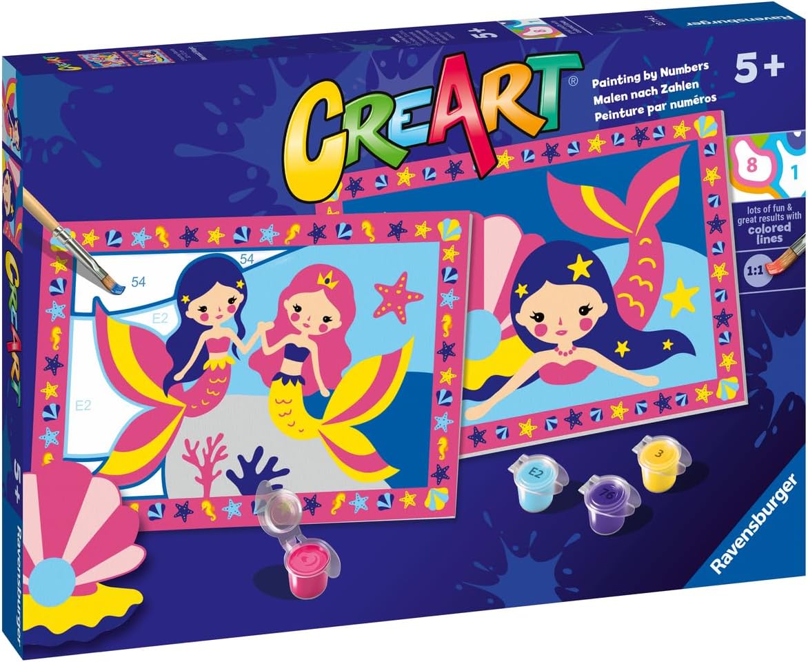 deb8c2a00c83f9452e08784b97e39159 Ravensburger CreArt Serie Junior: 2 x Magiche Sirene - immagine 1