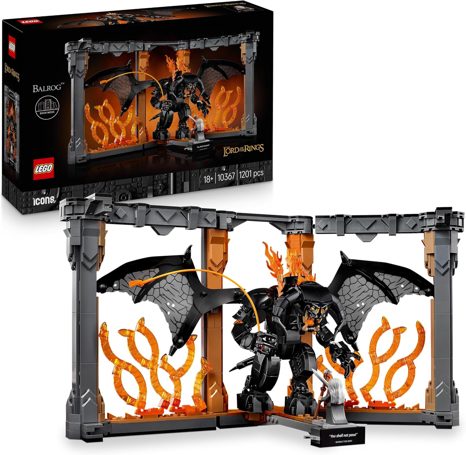 df45540bf82818d4eedf3ea8117276cf Lego Icons Il Signore degli Anelli: Book Nook del Balrog - immagine 1