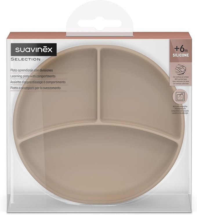 e10ee06aad39008b2de4d3973b7ab873 SUAVINEX C.ESS PIATTO SILICONE CON DIVISORI BEIGE - immagine 1