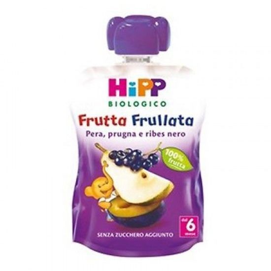 e1bdfd104fa1f27d9fb260283ef2f3d0 Hipp Frutta Frullata gr.90 Pera Prugna e Ribes Nero - immagine 1