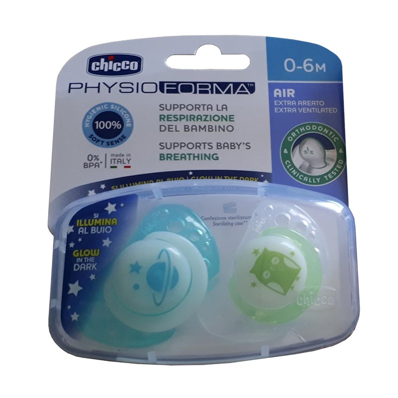 e1d8db2cc7f62889281f284bc90451f1 CHICCO SUCCHIETTO AIR LUMI SIL 0-6M 2PCS C - immagine 1